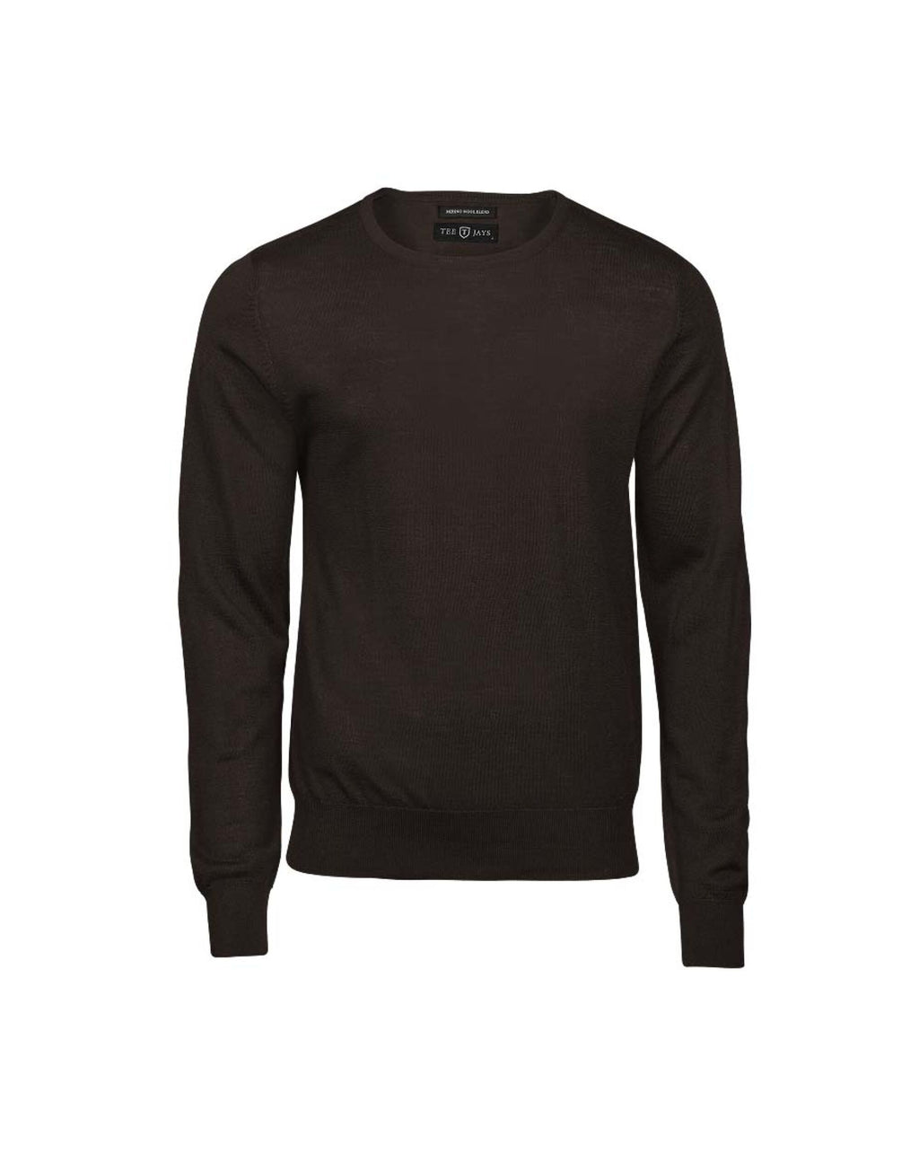 TJ6000 Tee Jays Mens Crew Neck Knitted Sweater - Mocha - TJ6000