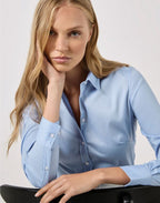 Kustom Kit Lady LS Stretch Oxford Shirt