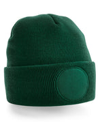 B446 Beechfield Circular Patch Beanie - Bottle Green - B446