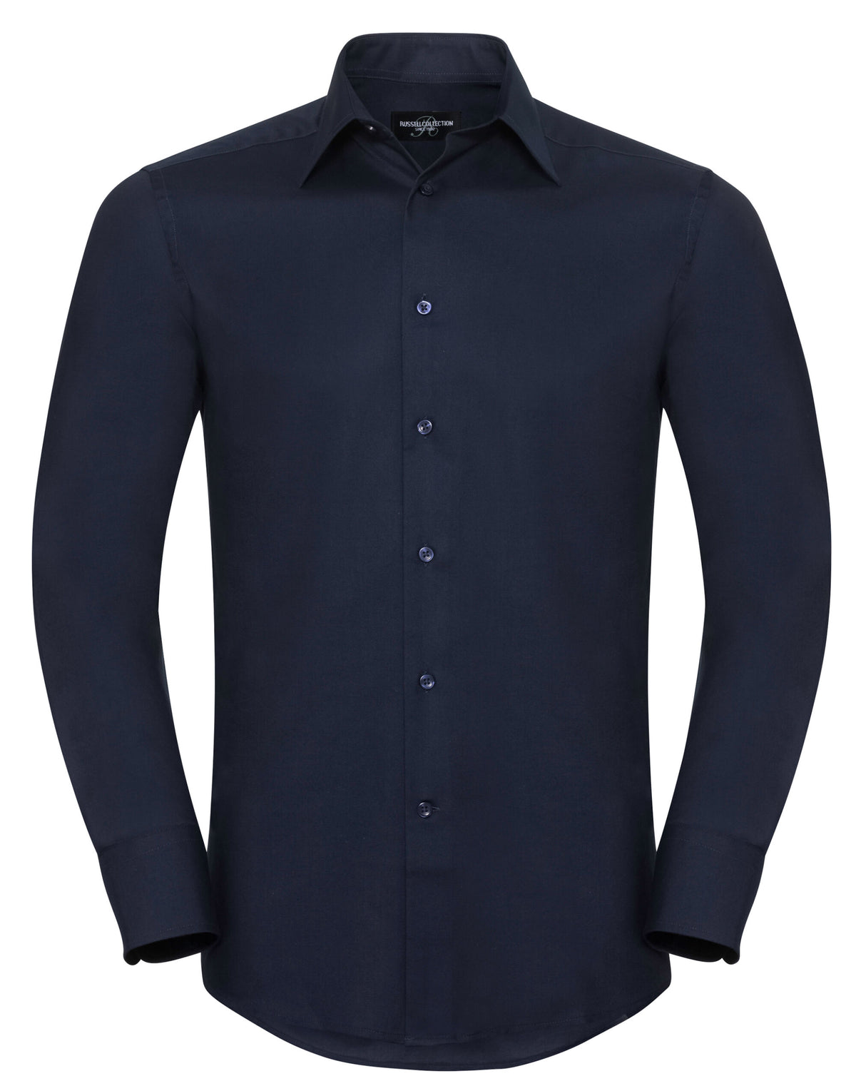 922M Russell Collection Men LS Tailor Oxford - Bright Navy - 922M