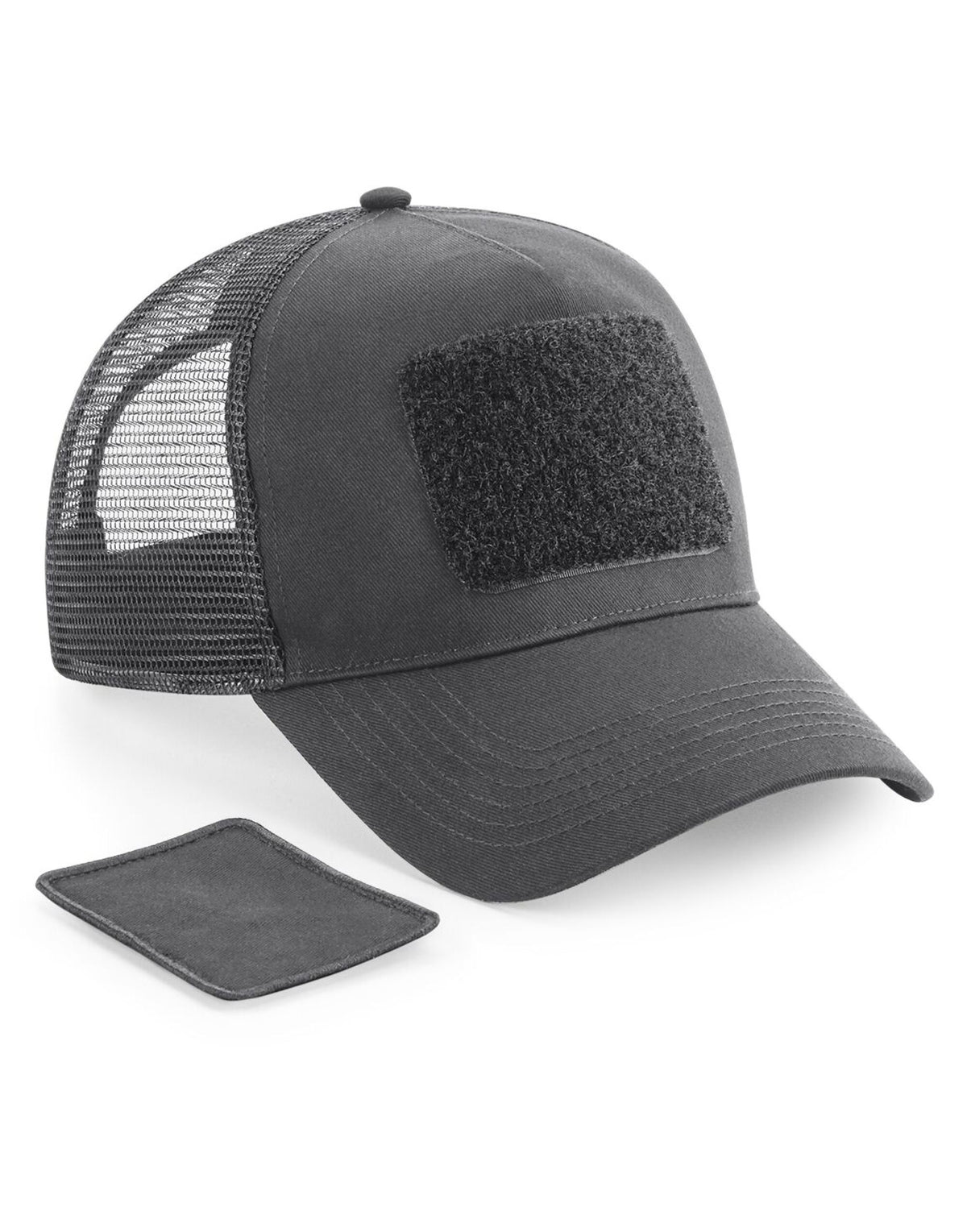 B641 Beechfield Patch Snapback Trucker - Graphite Grey - B641