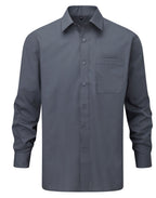 Russell Collection Men LS Classic Poplin