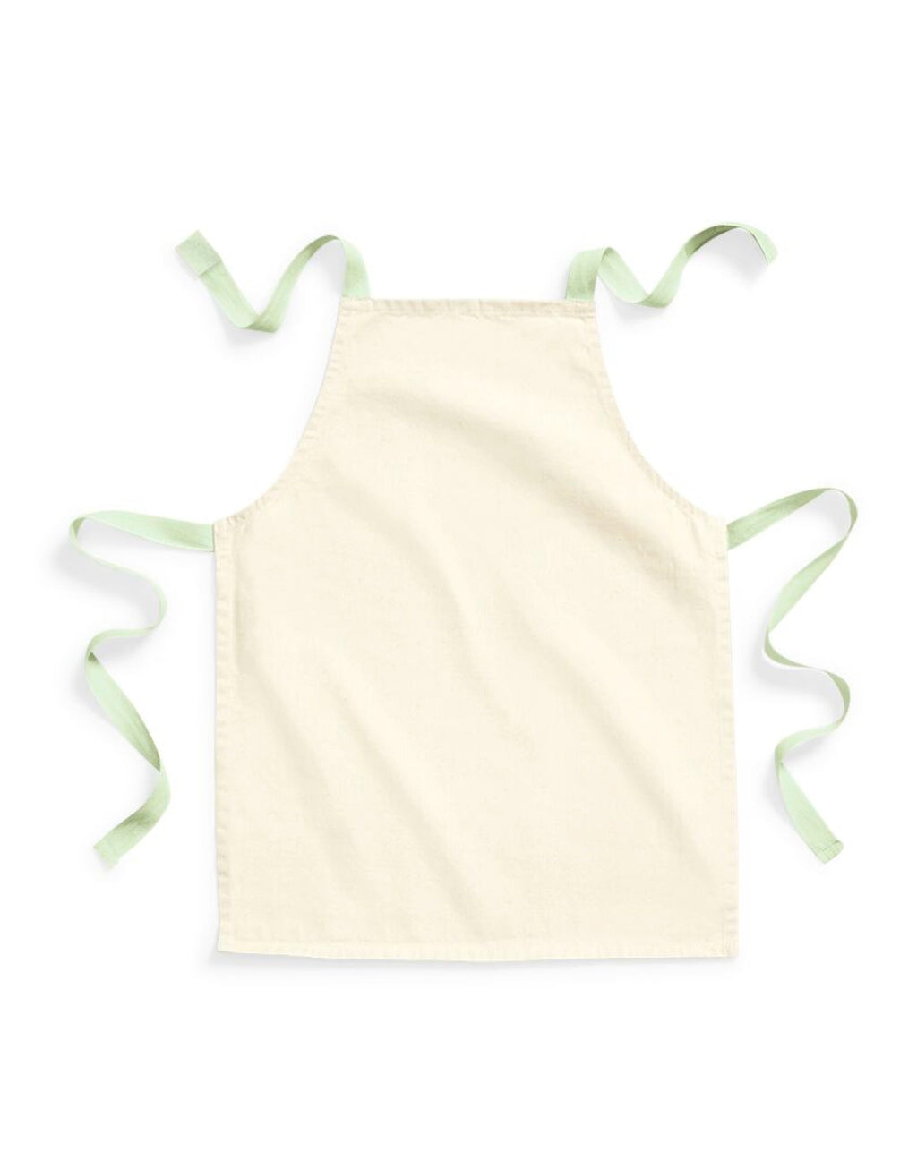 W362 Westford Mill Cotton Junior Apron - Natural/Pistachio - W362