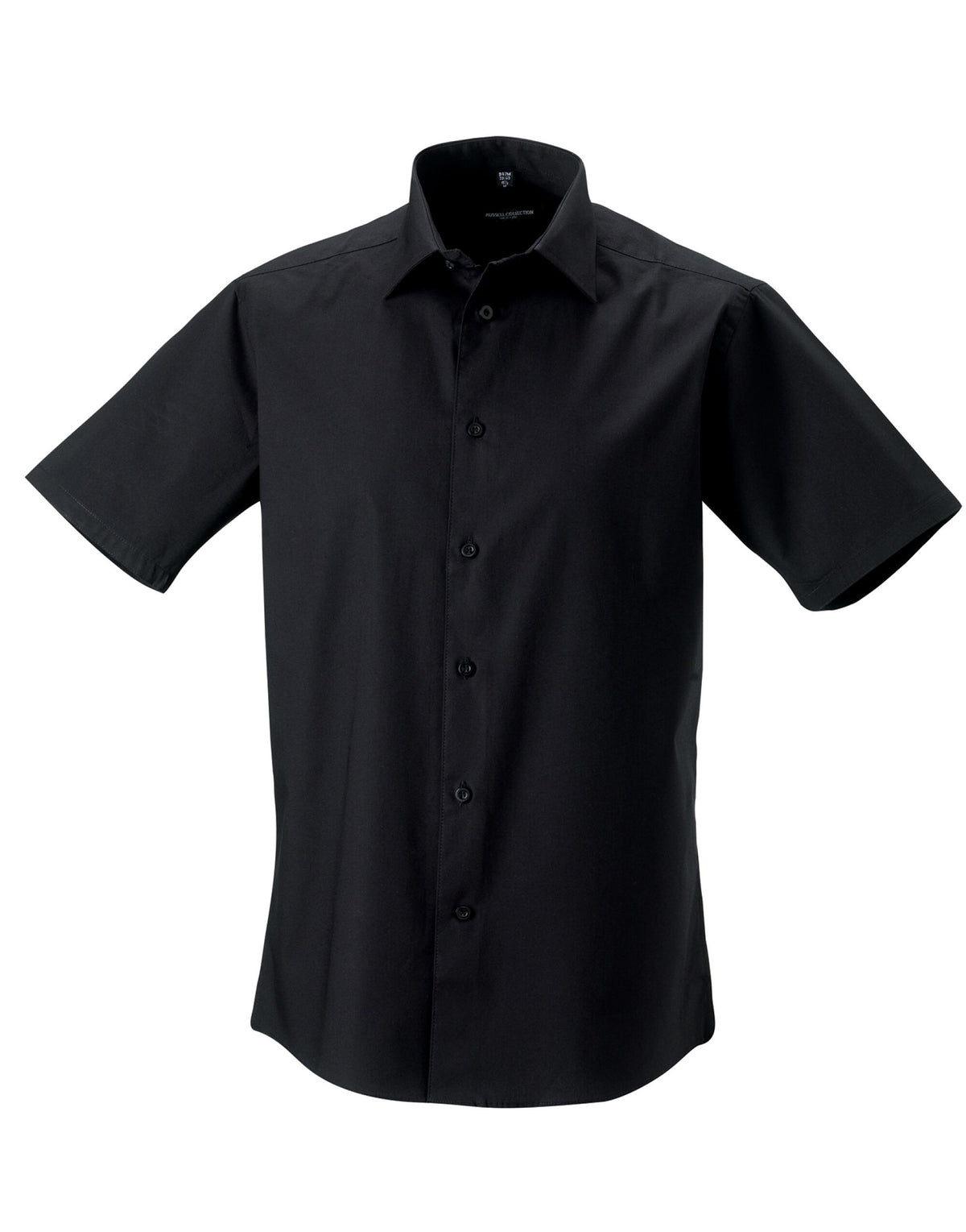 947M Russell Collection Mens SS Stretch Shirt - Black - 947M