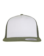 6006W Flexfit Classic Trucker - Olive/White/Loden - 6006W