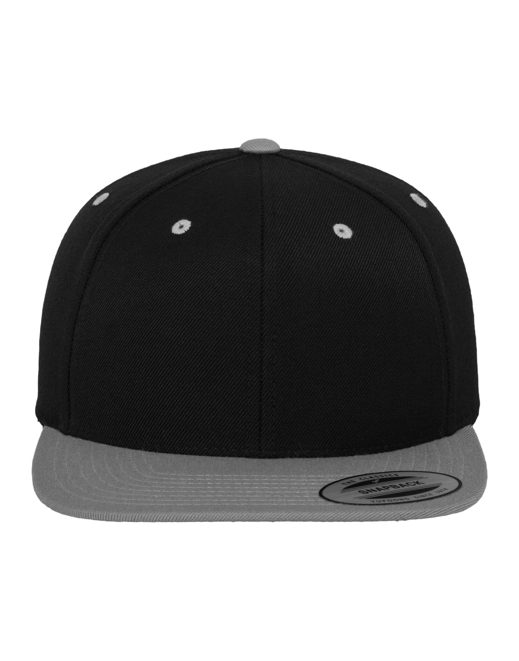 6089MT Flexfit Two Tone Classic Snapback Cap - Black/Silver - 6089MT