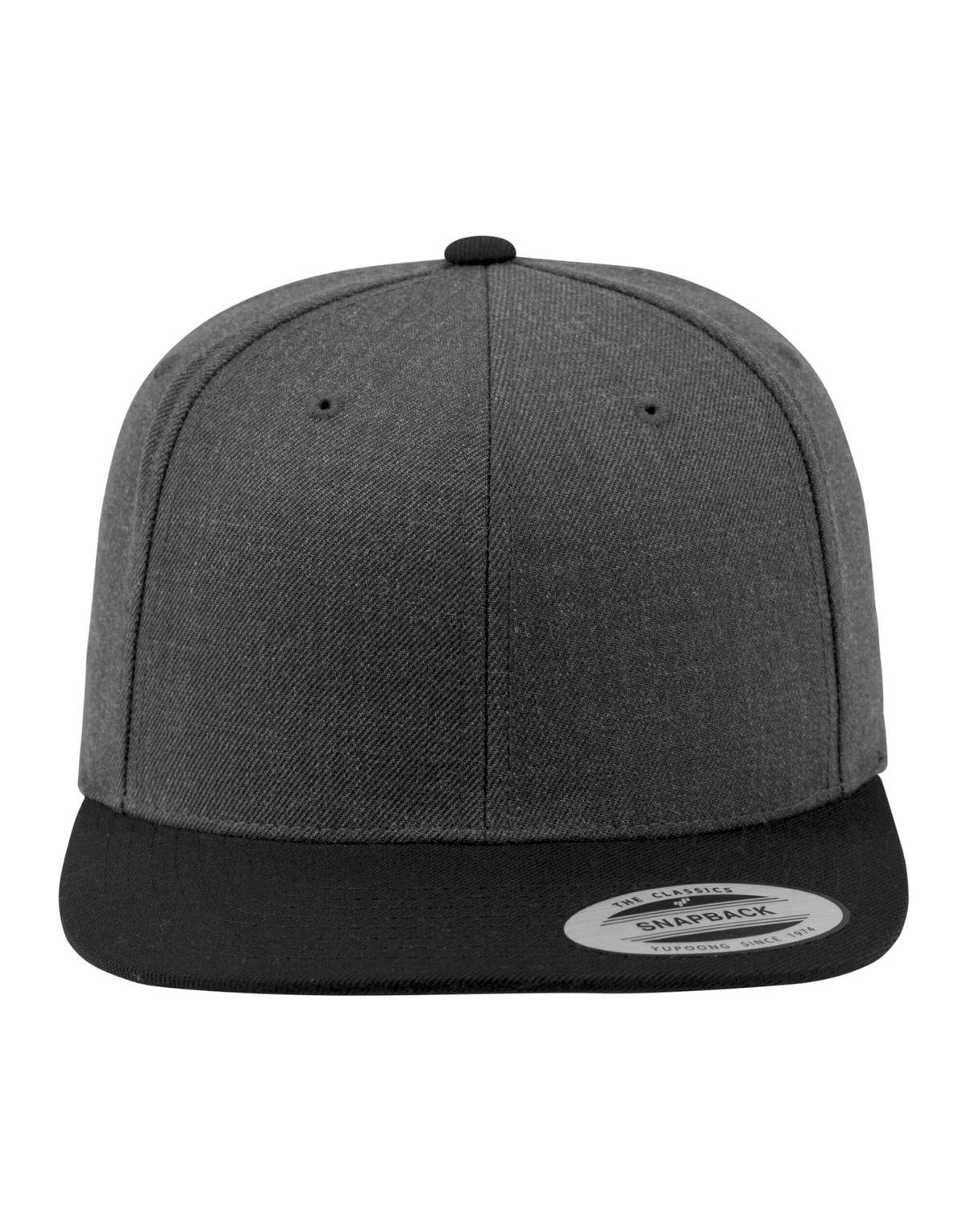 6089MT Flexfit Two Tone Classic Snapback Cap - Charcoal/Black - 6089MT