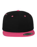 6089MT Flexfit Two Tone Classic Snapback Cap - Black/Neon Pink - 6089MT
