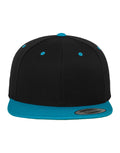 6089MT Flexfit Two Tone Classic Snapback Cap - Black/Teal - 6089MT