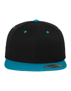 6089MT Flexfit Two Tone Classic Snapback Cap - Black/Teal - 6089MT