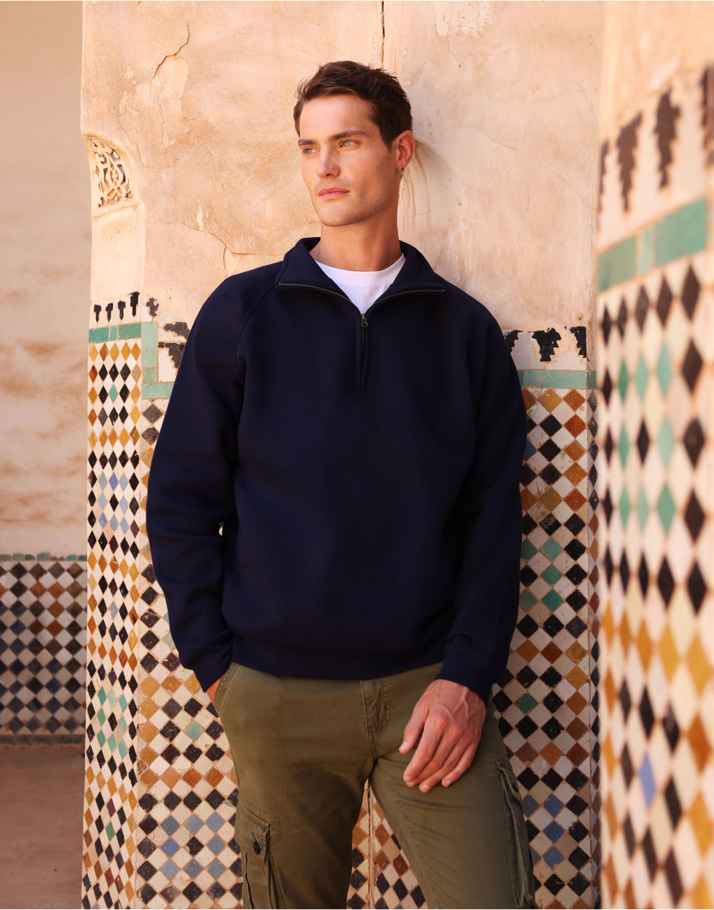 62288 FOTL Iconic Premium Zip Neck Sweat