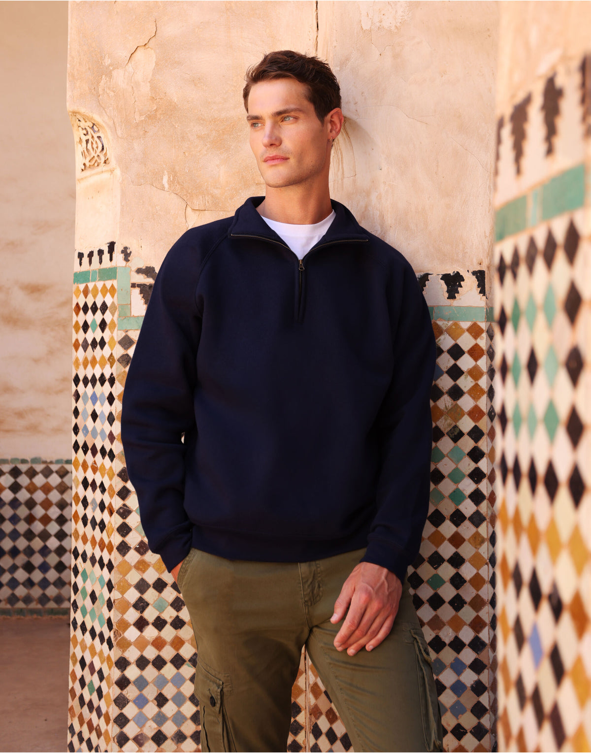 62288 FOTL Iconic Premium Zip Neck Sweat