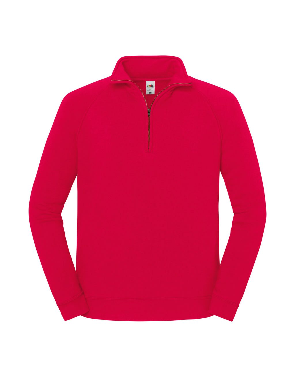 62288 FOTL Iconic Premium Zip Neck Sweat - Red - 62288