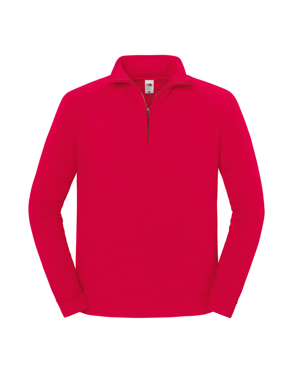 62288 FOTL Iconic Premium Zip Neck Sweat - Red - 62288