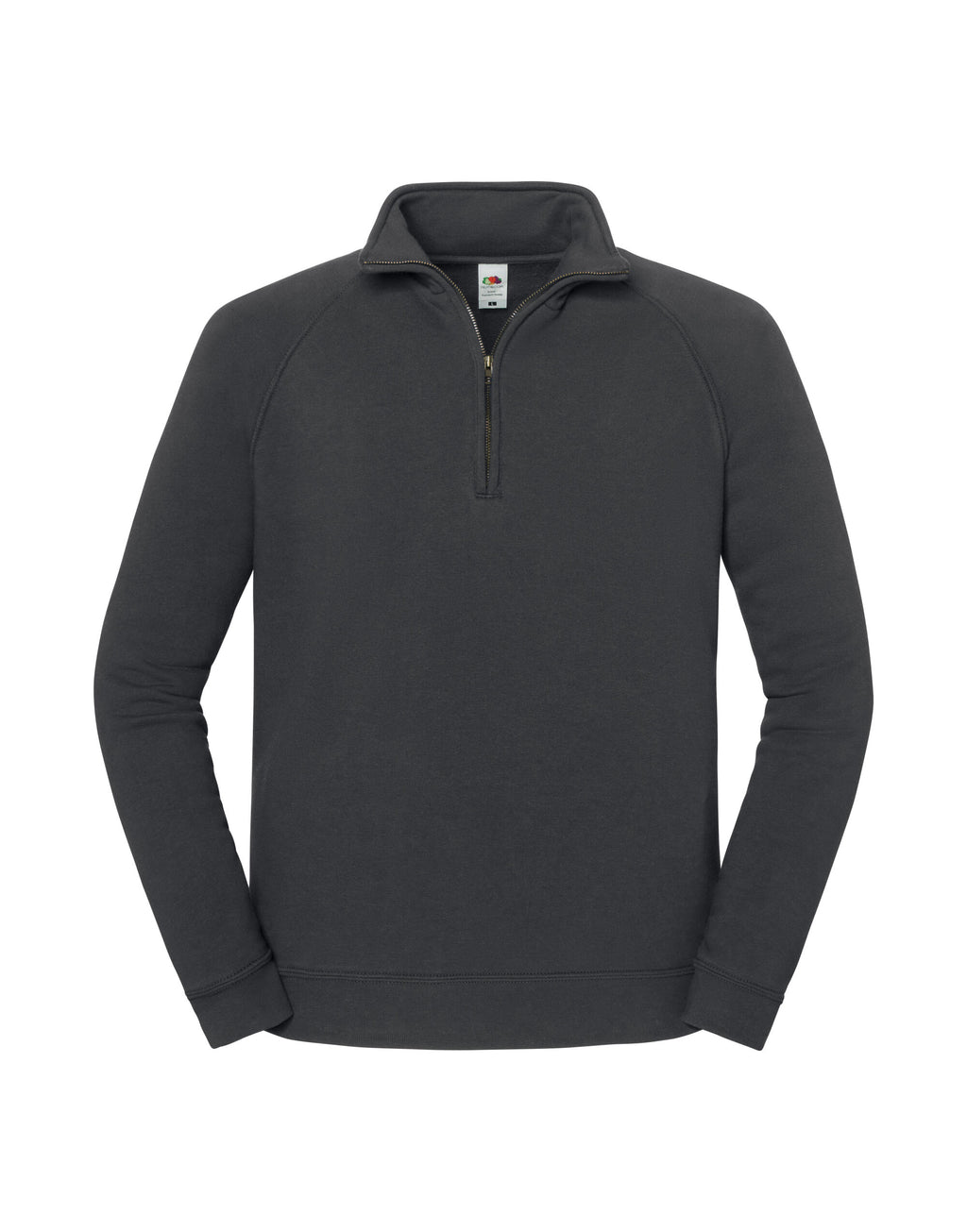 62288 FOTL Iconic Premium Zip Neck Sweat - Light Graphite - 62288