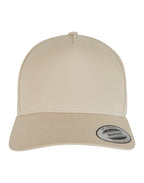 7707 Flexfit 5 Panel Curved Classic Snapback - Beige - 7707