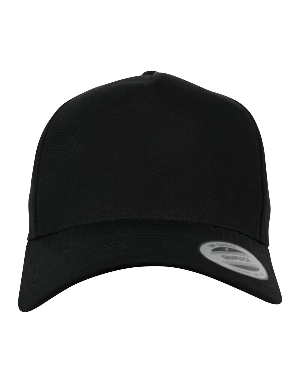 7707 Flexfit 5 Panel Curved Classic Snapback - Black - 7707