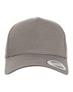 7707 Flexfit 5 Panel Curved Classic Snapback - Grey - 7707