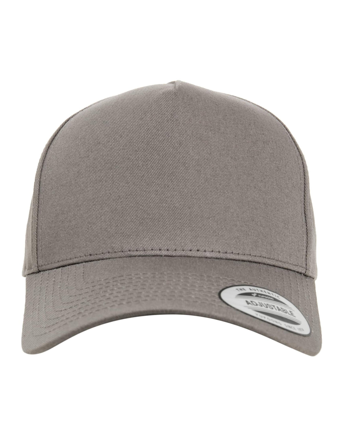 7707 Flexfit 5 Panel Curved Classic Snapback - Grey - 7707