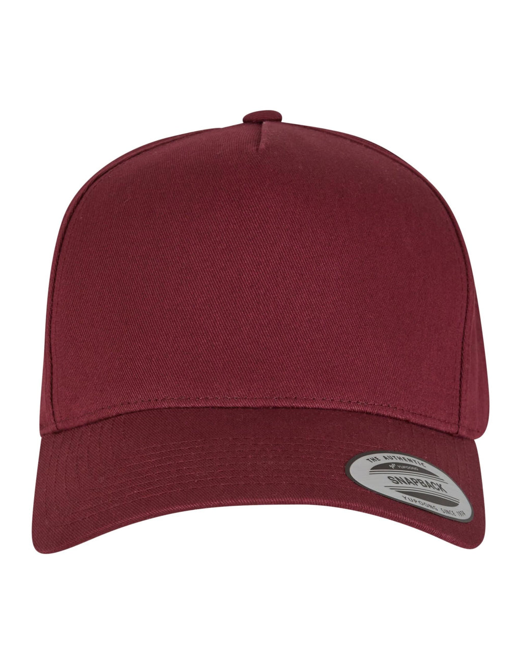7707 Flexfit 5 Panel Curved Classic Snapback - Maroon - 7707