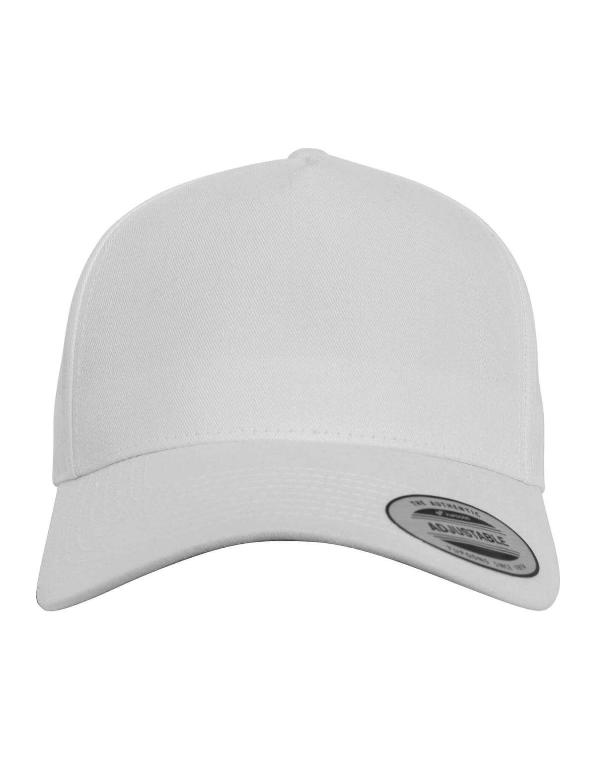 7707 Flexfit 5 Panel Curved Classic Snapback - White - 7707