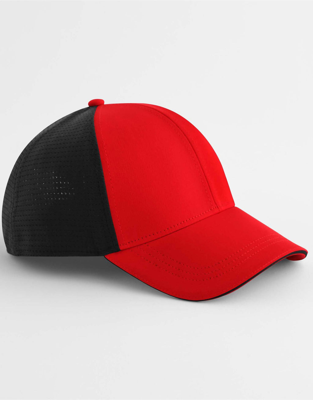 B165 Beechfield Club Cap - Red/Black - B165