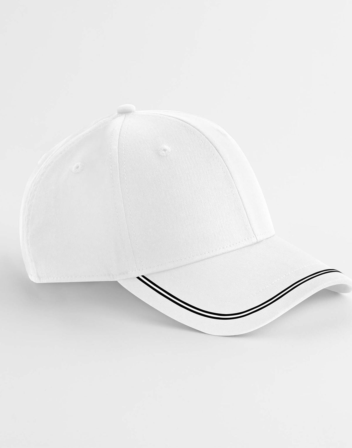 B166R Beechfield Match Day Cap - White/Black - B166R
