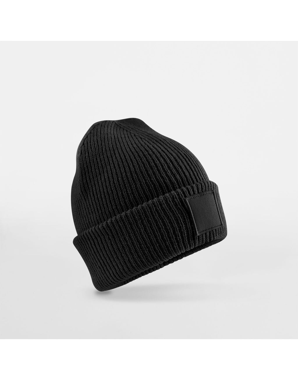 B336B Beechfield Kids Cuff Tonal Patch Beanie - Black - B336B