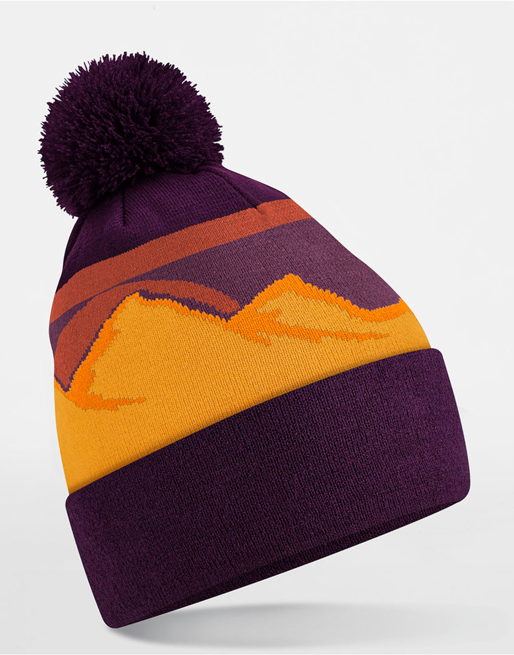 B395R Beechfield Mountain Peaks Pom Pom Beanie