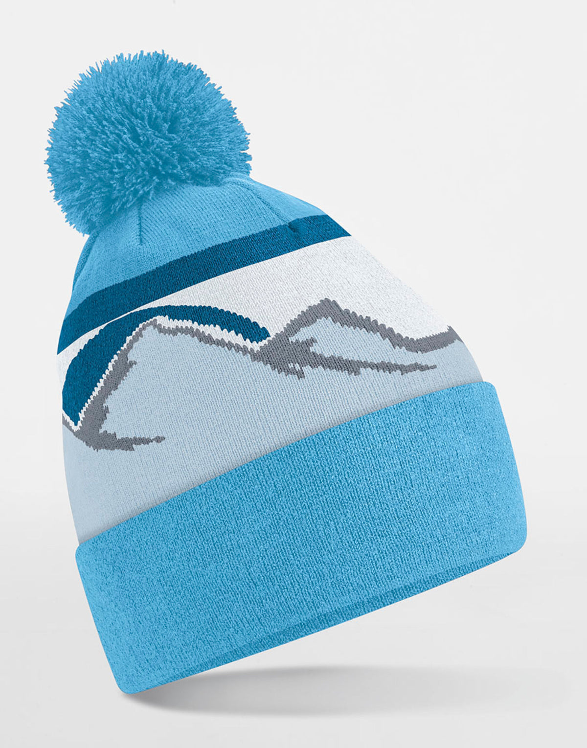 B395R Beechfield Mountain Peaks Pom Pom Beanie