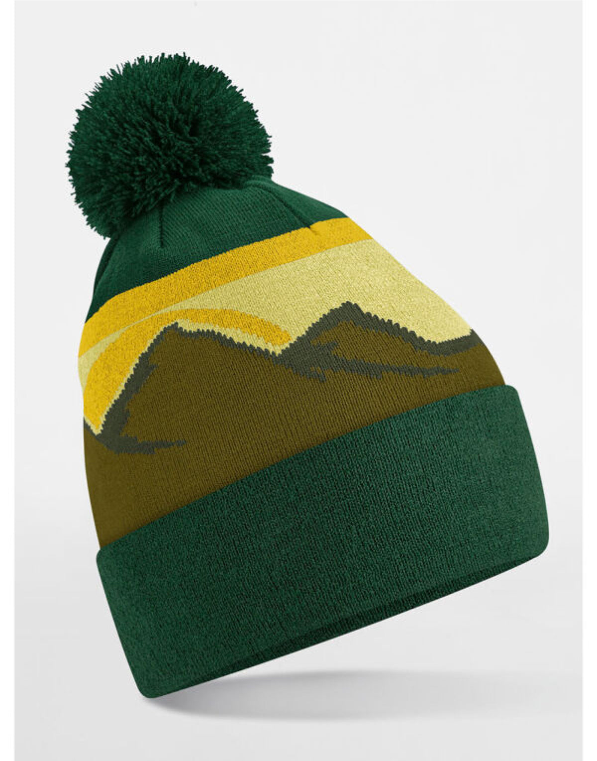 B395R Beechfield Mountain Peaks Pom Pom Beanie