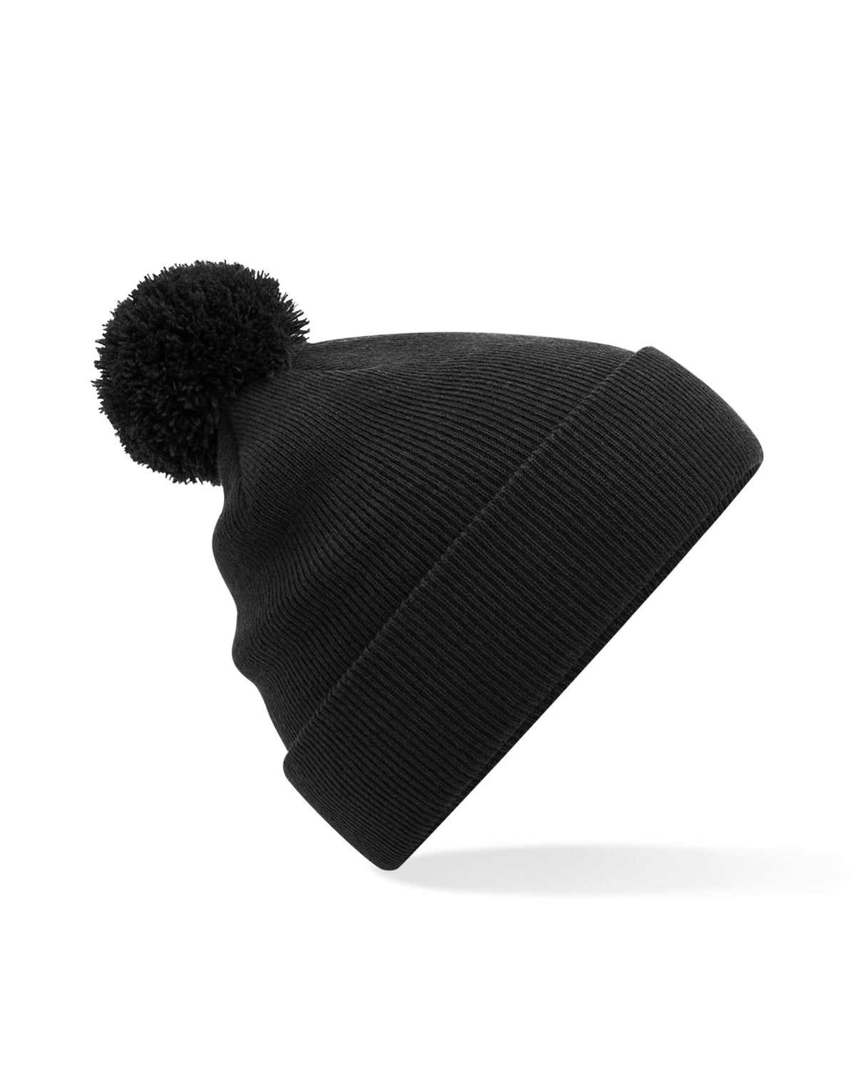 B426B Beechfield Junior Original Pompom Beanie - Black - B426B
