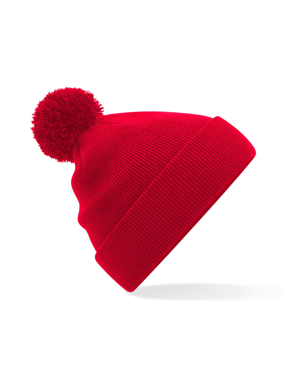 B426B Beechfield Junior Original Pompom Beanie - Classic Red - B426B