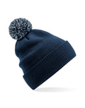 B450R Beechfield Recycled Snowstar Beanie - French Navy/ Light Grey - B450R