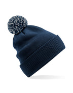 B450R Beechfield Recycled Snowstar Beanie - French Navy/ Light Grey - B450R