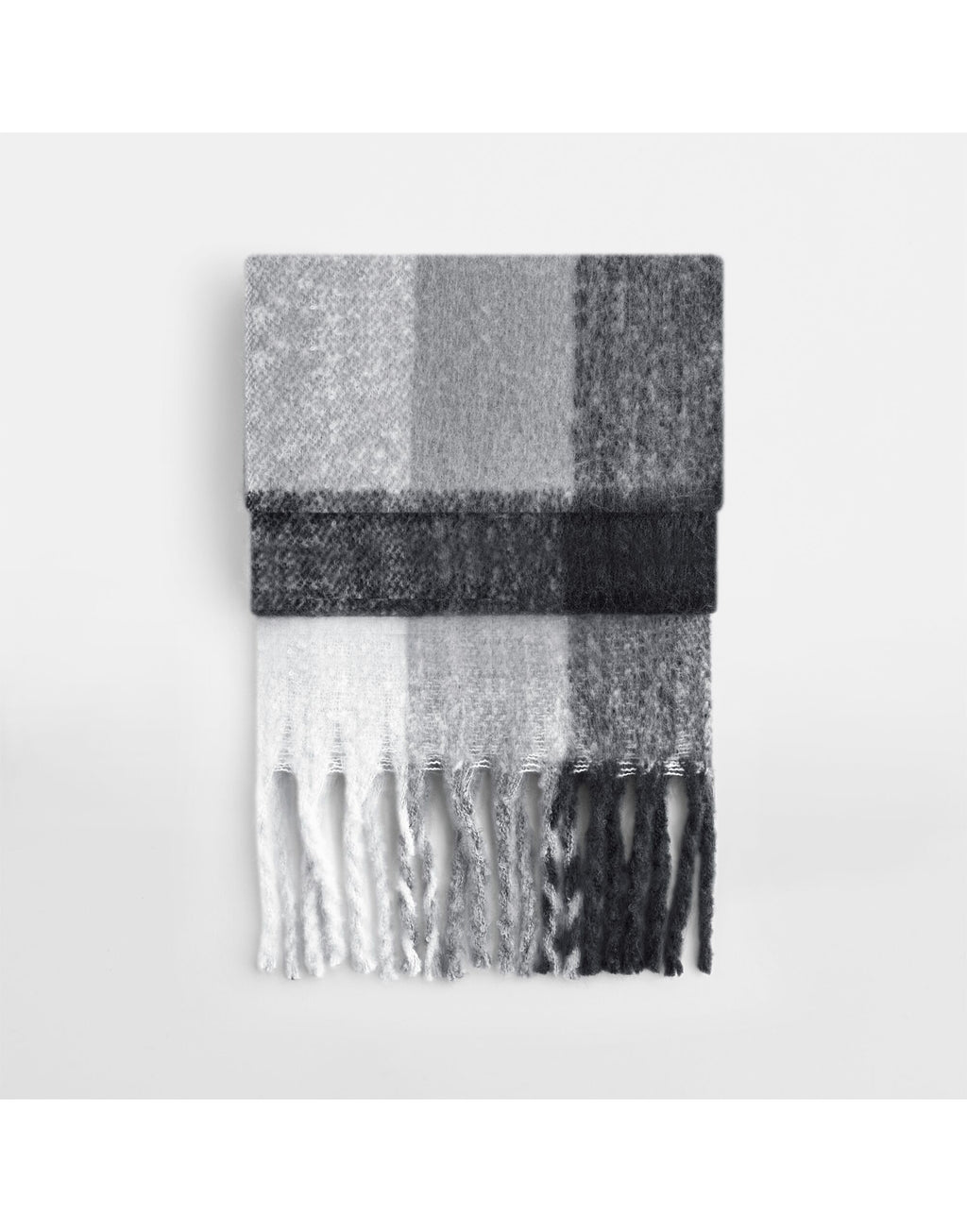 Beechfield Fluffy Check Scarf