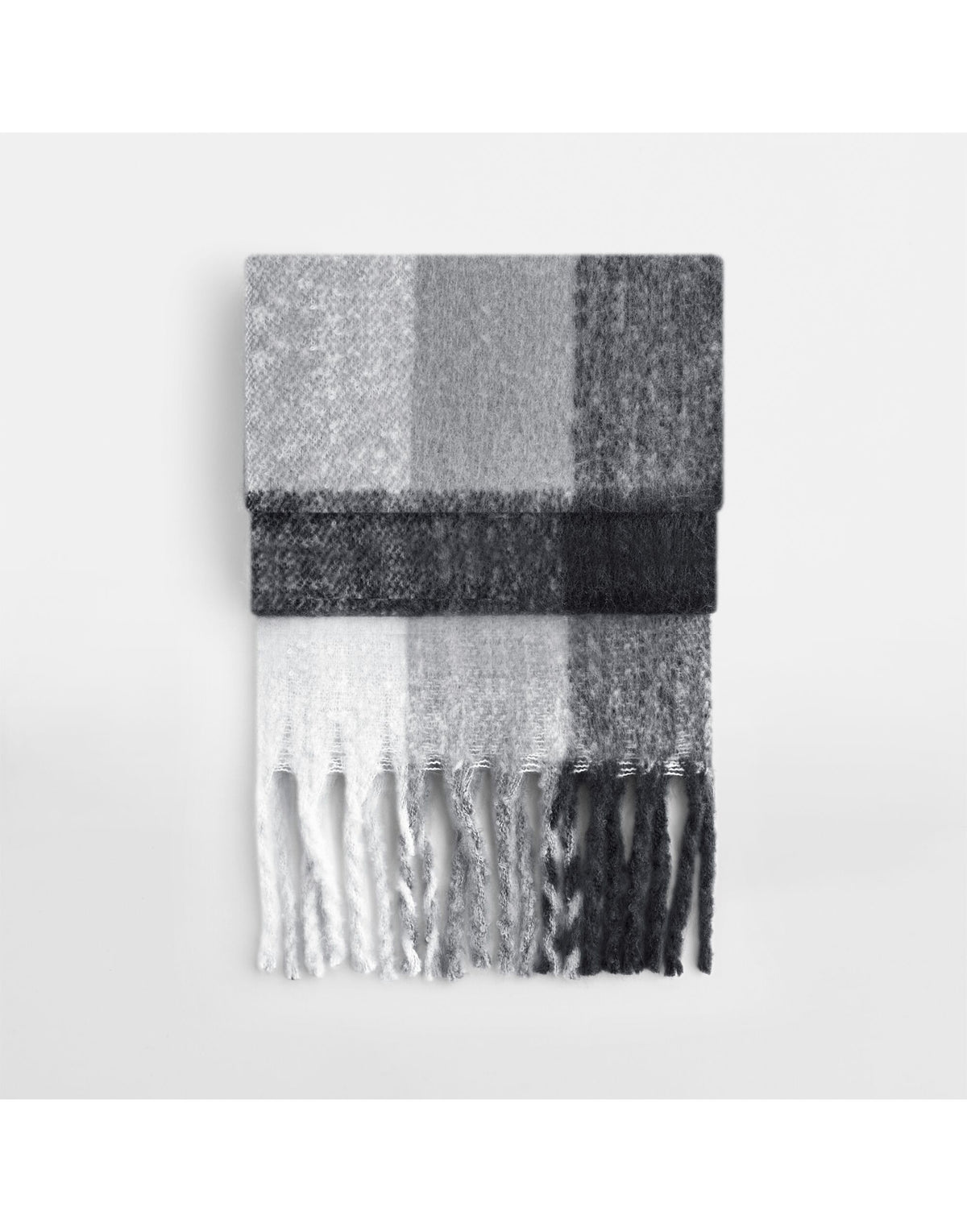 Beechfield Fluffy Check Scarf