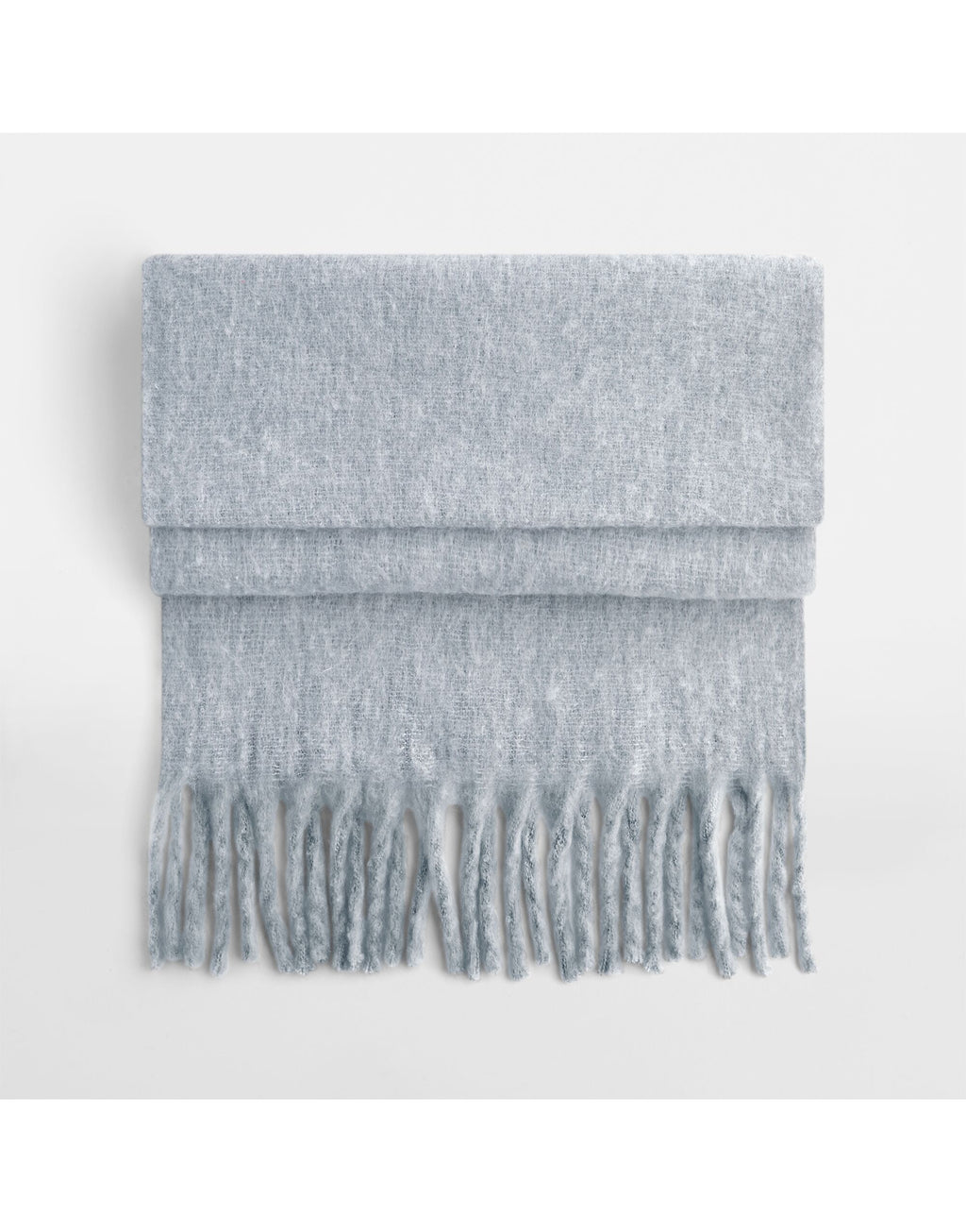 B496R Beechfield Fluffy Scarf - Heather Grey - B496R