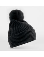 B529 Beechfield Snow Luxe Beanie - Black - B529