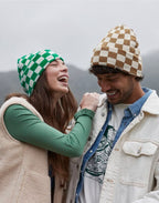 B531 Beechfield Checkerboard Beanie