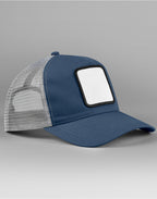 B636 Beechfield Appliqué Patch 5 Panel Truck - Slate Blue/Light Grey - B636