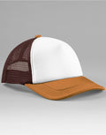 B639 Beechfield Retro 5 Panel Trucker - Chocolate/Dark Amber - B639