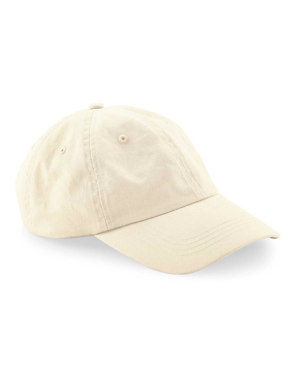 B652N Beechfield Organic Cottn 6 Panel Dad Cap - Natural - B652N
