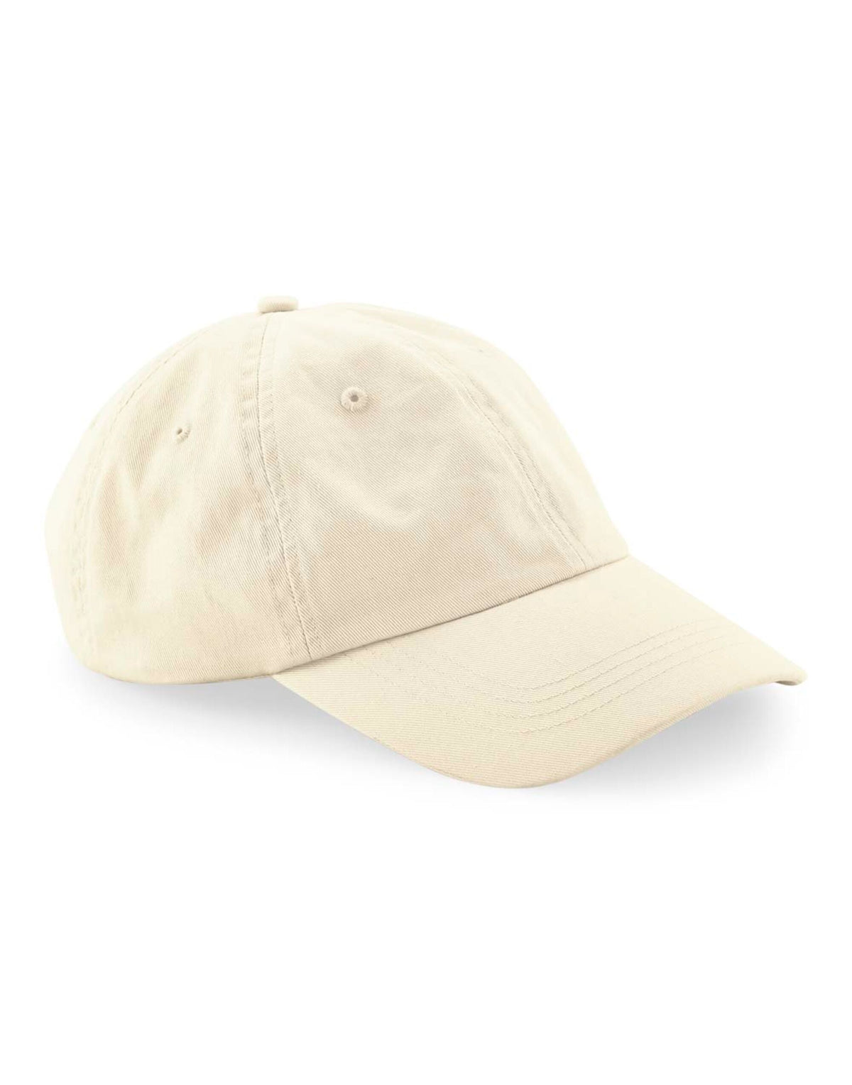 B652N Beechfield Organic Cottn 6 Panel Dad Cap - Natural - B652N