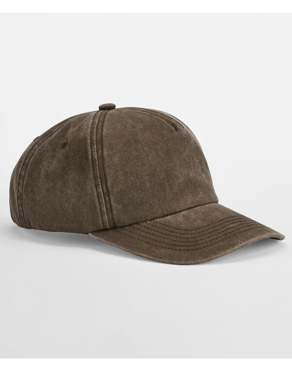 B657 Beechfield Relaxed 5 Panel Vintage Cap