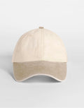 B673 Beechfield Contrast Peak Vintage Cap - Natural/Vintage Desert Sand - B673