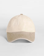 B673 Beechfield Contrast Peak Vintage Cap - Natural/Vintage Desert Sand - B673