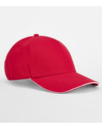 B825C Beechfield EA Org 5 Panel Cap SWich Peak - Classic Red/White - B825C