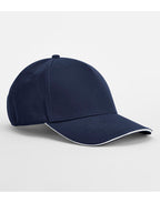 B825C Beechfield EA Org 5 Panel Cap SWich Peak - French Navy/White - B825C