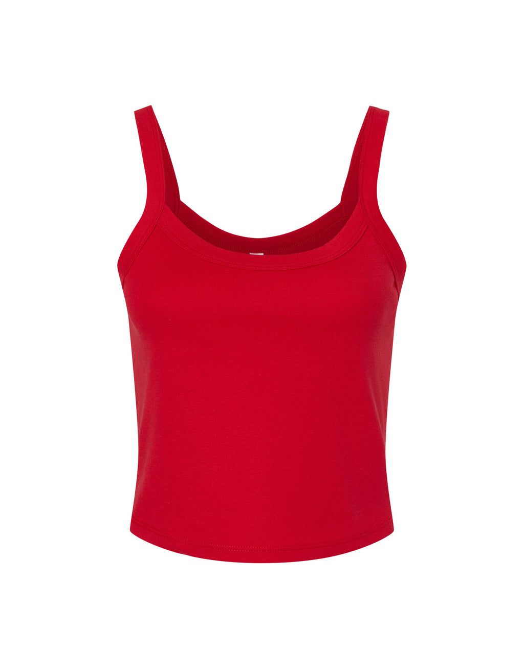 BE1012 Bella Women's Micro Rib Strap Tank - Solid Red Blend - BE1012